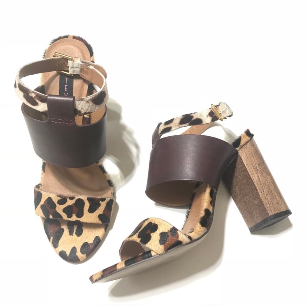 STEVEN By Steve Madden Burgundy and Cheetah Heels